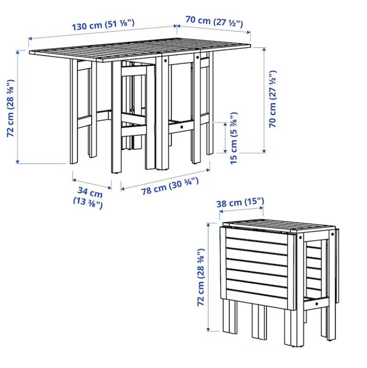 Garten/Balkon Klappbar Tisch Set (Ikea ÄPPLARÖ) neuwertig Kaufen