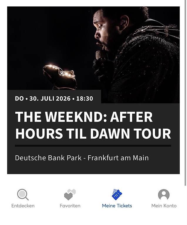 Biglietti: 2x The Weeknd Ticket Frankfurt - Stehplatz – Usato da Arbon venduto da pil_cms7 1