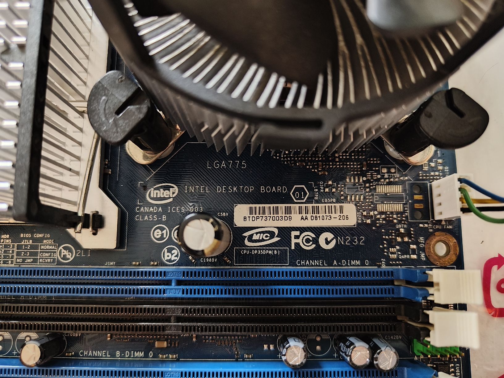 Intel Schede madri: Intel LGA775 Mainboard mit Core2 Quad Q6600 CPU – Usato da Gasel venduto da Realrumblejack 1