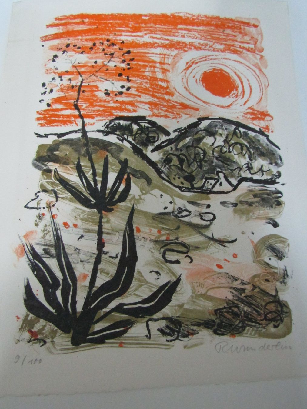 Grafiken & Lithographien: Belle lithographie avec passe-partout, signée main – Gebraucht aus Delémont von mamygateau 2