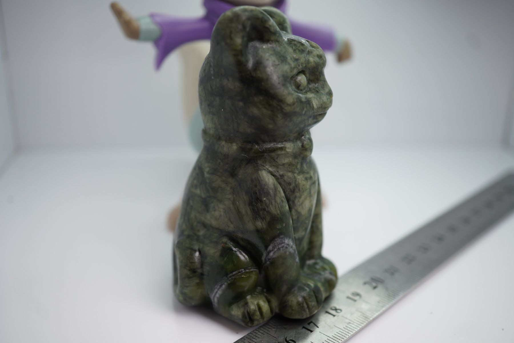 Minerali & Pietre curative: Jade Glücks    Katze  9cm x 5cm   TOPSTONE – Nuovo e nell'imballaggio originale da Eschenbach SG venduto da topstone 5