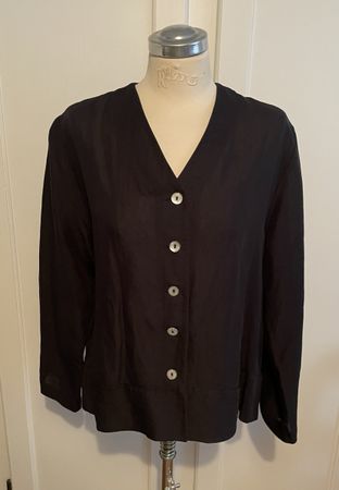 Schwarze Blazer Syndicate L Leinen Viskose