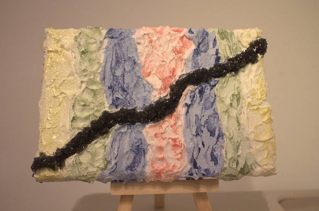 Tableaux: Künstlerisches Gemälde "The Line Between" – Neuf avec emballage d'origine à Sargans par el_-_ga