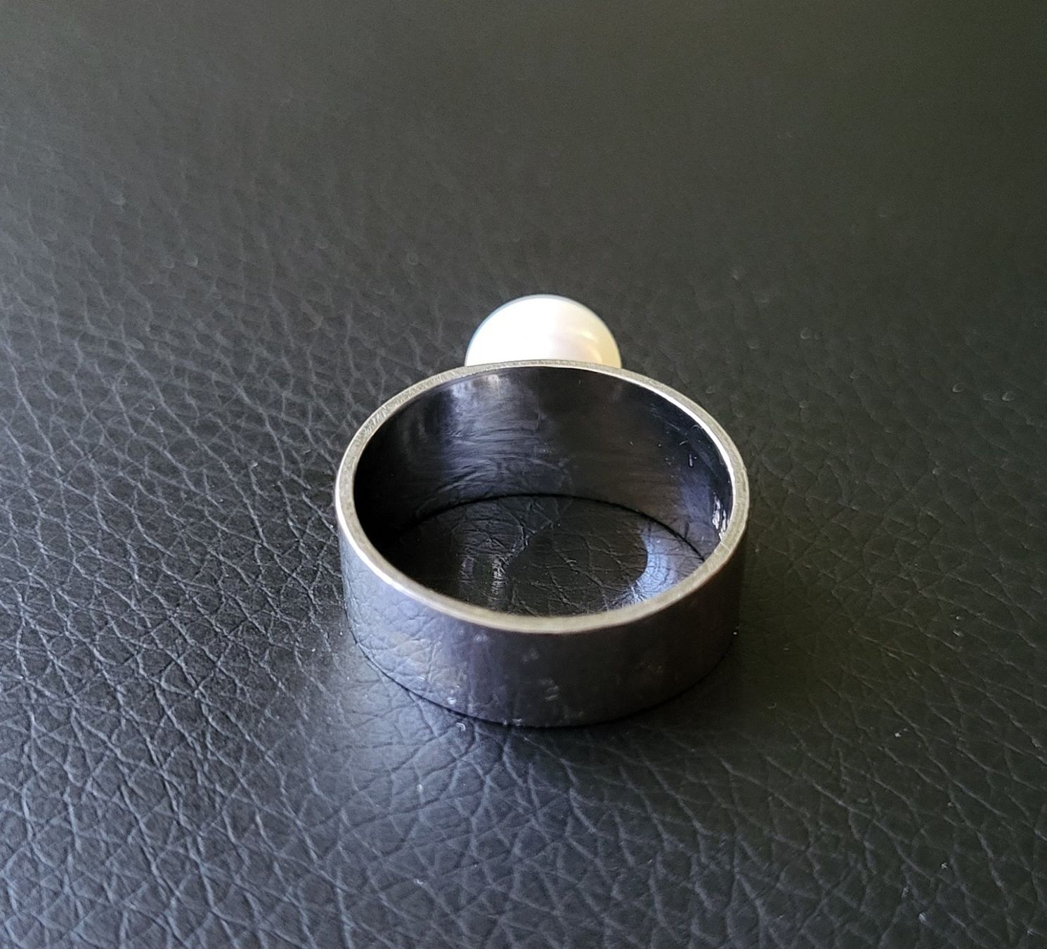 Anelli: 750 Weiss Gold Ring Mit Perle – Usato da Wald ZH venduto da Dasilver 7