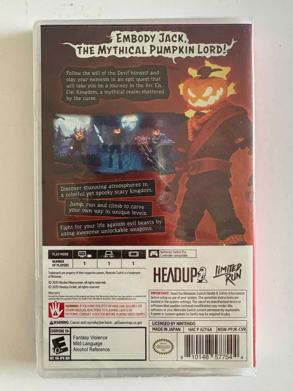 Nintendo Giochi: Pumpkin Jack from Limited Run / RARITAT / SOLD-OUT – Nuovo e nell'imballaggio originale da Petit-lancy venduto da Jototti 1