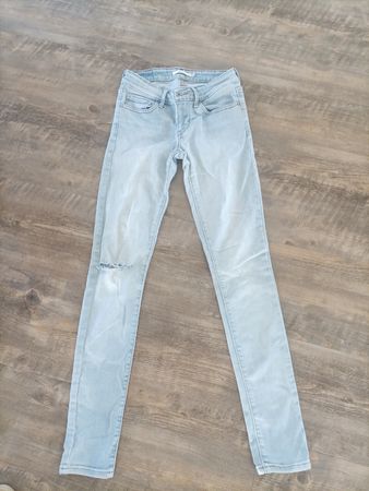 Levi's 711 Skinny Jeans Damen Gr. 24 hellblau