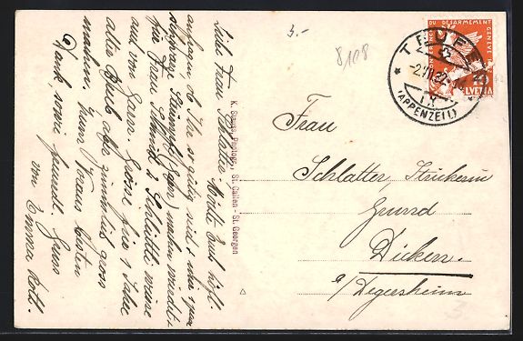 Cartoline postali: Teufen, Kindererholungsheim Bad-Sonder – Usato da Berlin venduto da bartko-reher 1