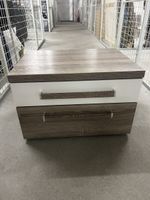 Nachttisch Holzoptik 2 Schubladen weiss/grau guter Zustand