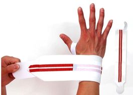 NEUE Handgelenk Bandage weiss-rot fürs Fitness - 202853