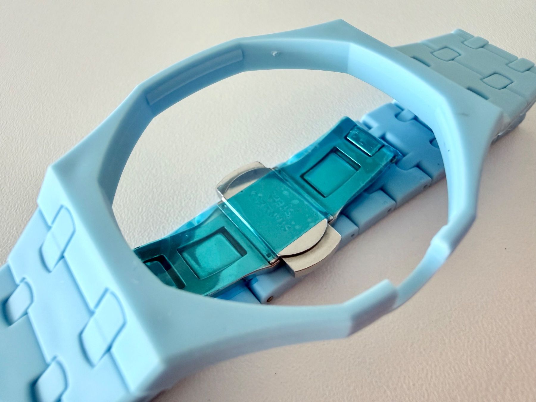 Swatch Uhren: Bracelet polymère bleu ciel+déployante pour Royal Pop LAN BA – Neu (gemäss Beschreibung) aus Mont-sur-Lausanne von vmi_ym5l 2