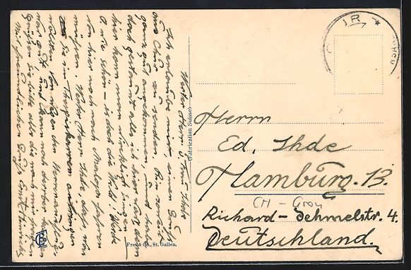 Ansichtskarten: AK Chur, Teilansicht mit Bäumen – Gebraucht aus Berlin von bartko-reher 1