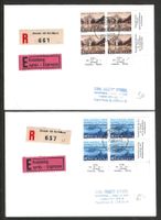 1955 : 2 R-Express Briefe mit Pro Patria im VB