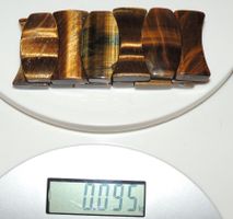 SCHÖNES ARMBAND «TIGERAUGE» 3,5 X 3 CM/EDELSTEIN 95 G NEU