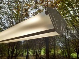 Restaurierte Röhrenlampe 3 Flammig Belmag