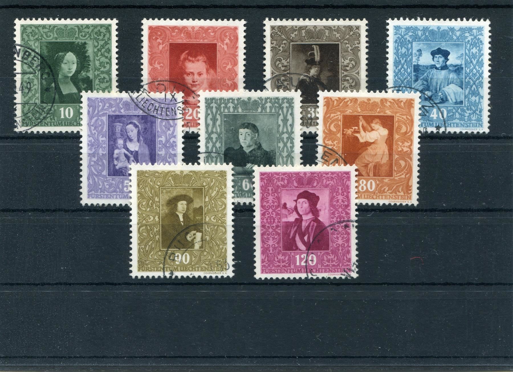Tutti i francobolli: FL 1949 Nr. 217 - 225 gestempelt – Usato da Winterthur venduto da Kyoung