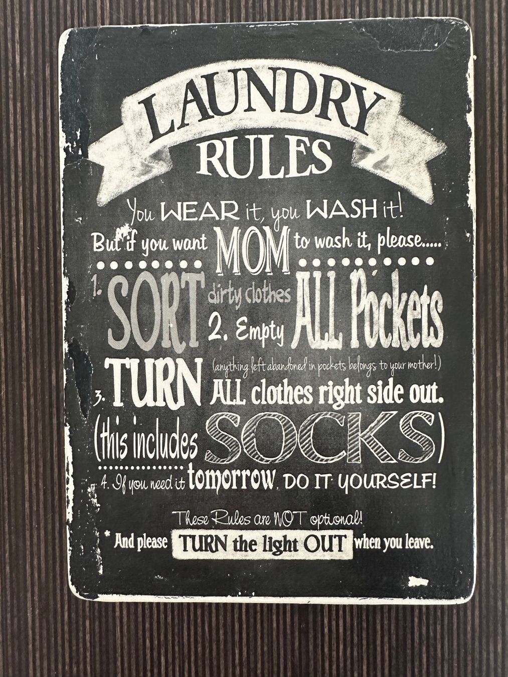 Ecriteaux: Schild Laundry Rules – D'occasion à Thalwil par ViviFu