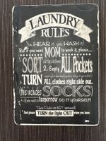 Schild Laundry Rules
