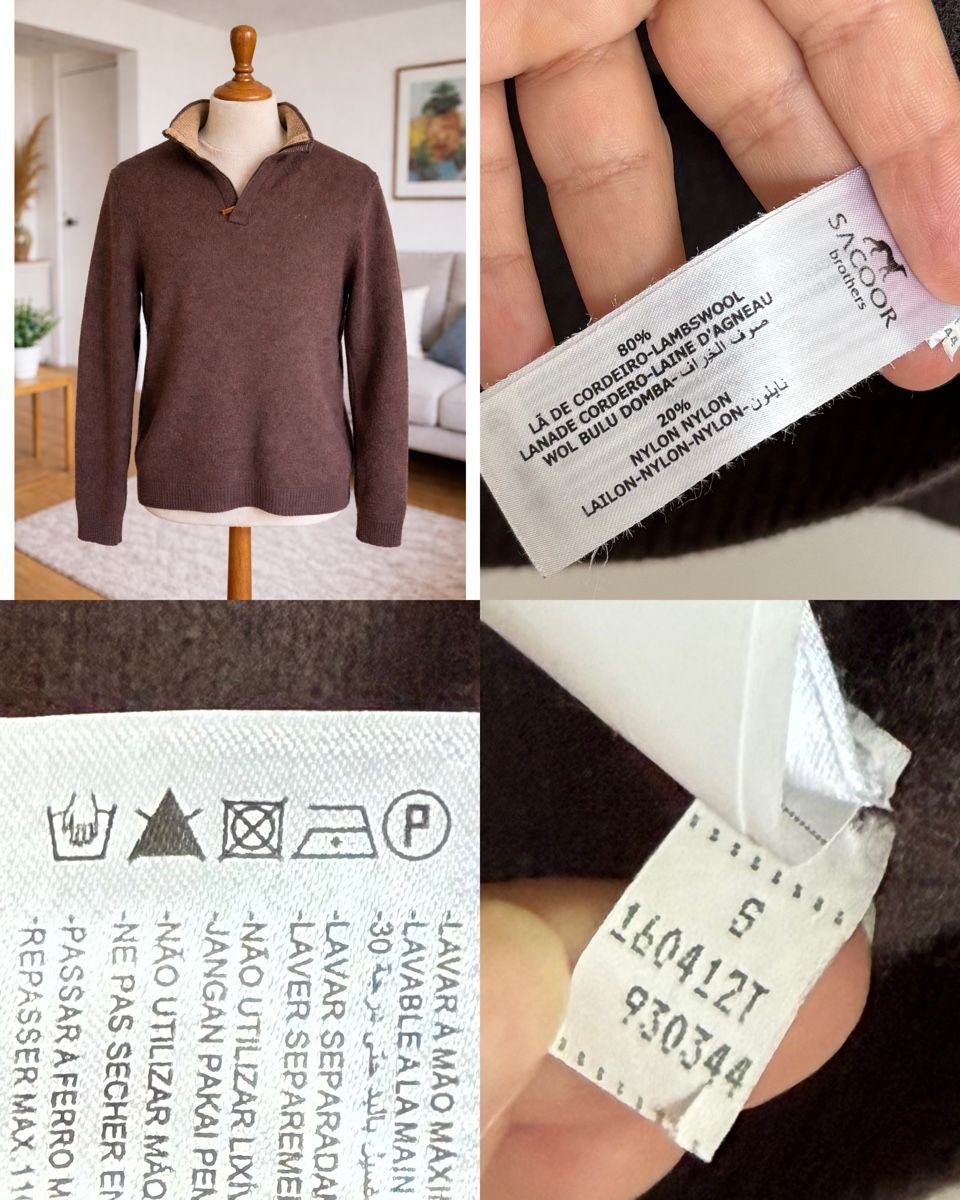 Maglioni & Felpe: Sacoor Brothers Pullover, Größe S, Lammwollmischung, Braun – Usato da Delemont venduto da ann_ftj8 5