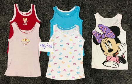 Träger T-Shirt für Mädchen Grösse 110/116 (5 Stk.)