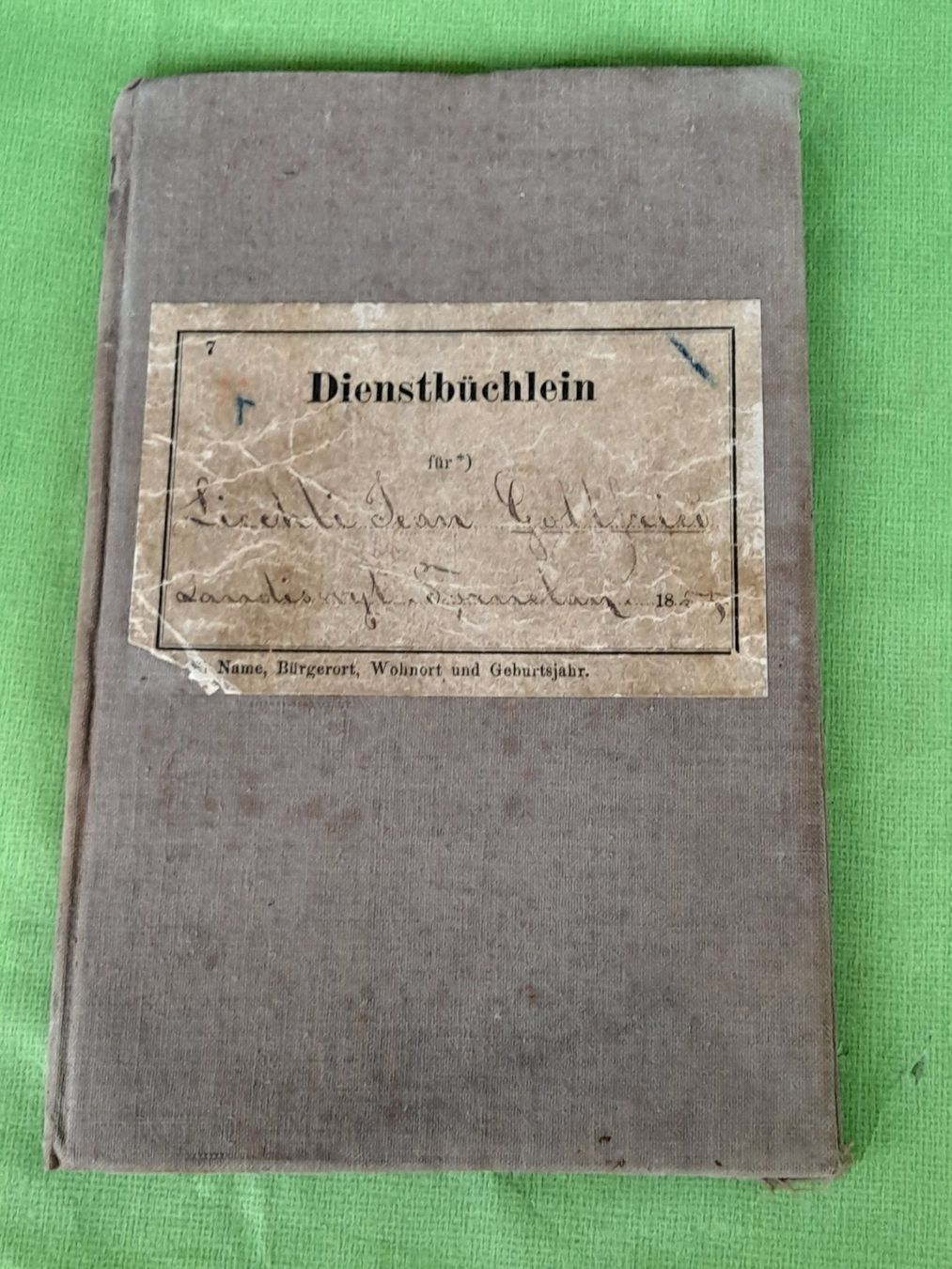 Bücher: Dienstbüchlein um 1889 – Gebraucht aus Aeschi b.Spiez von 52_wochen