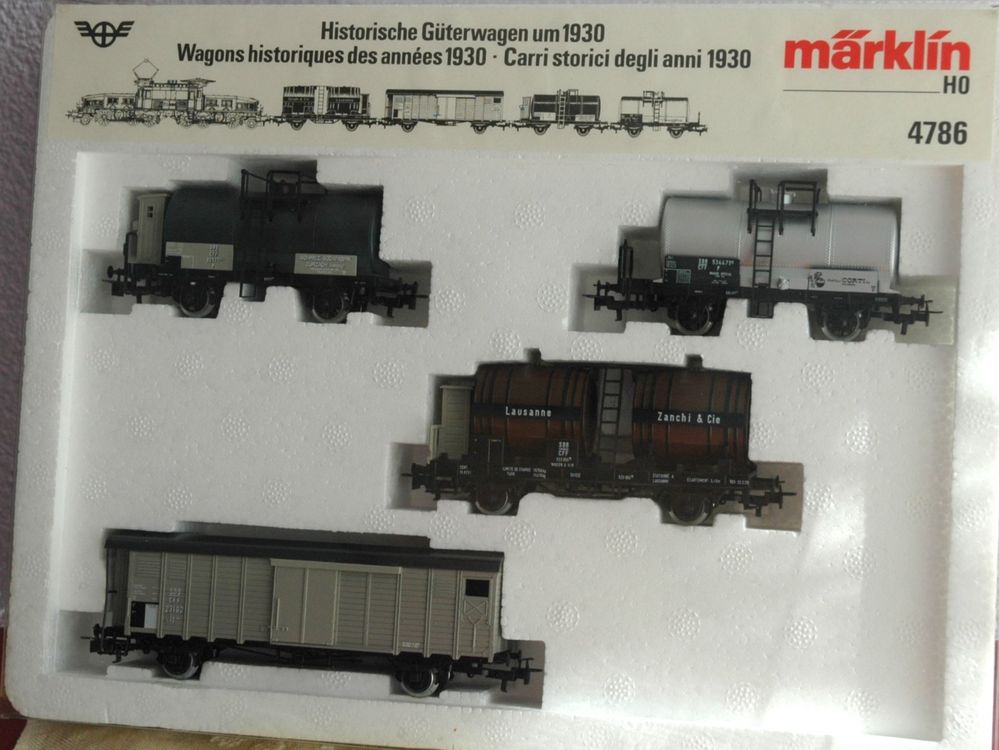 Märklin 4786 H0 Wagenpackung Historische Güterwagen um 1930