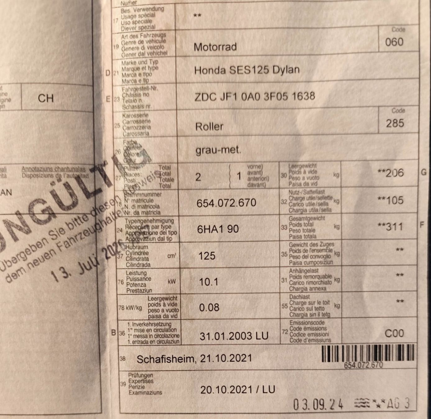 Honda Scooters: Honda Dylan 125ccm – Defekt aus Schöftland von essolube 4
