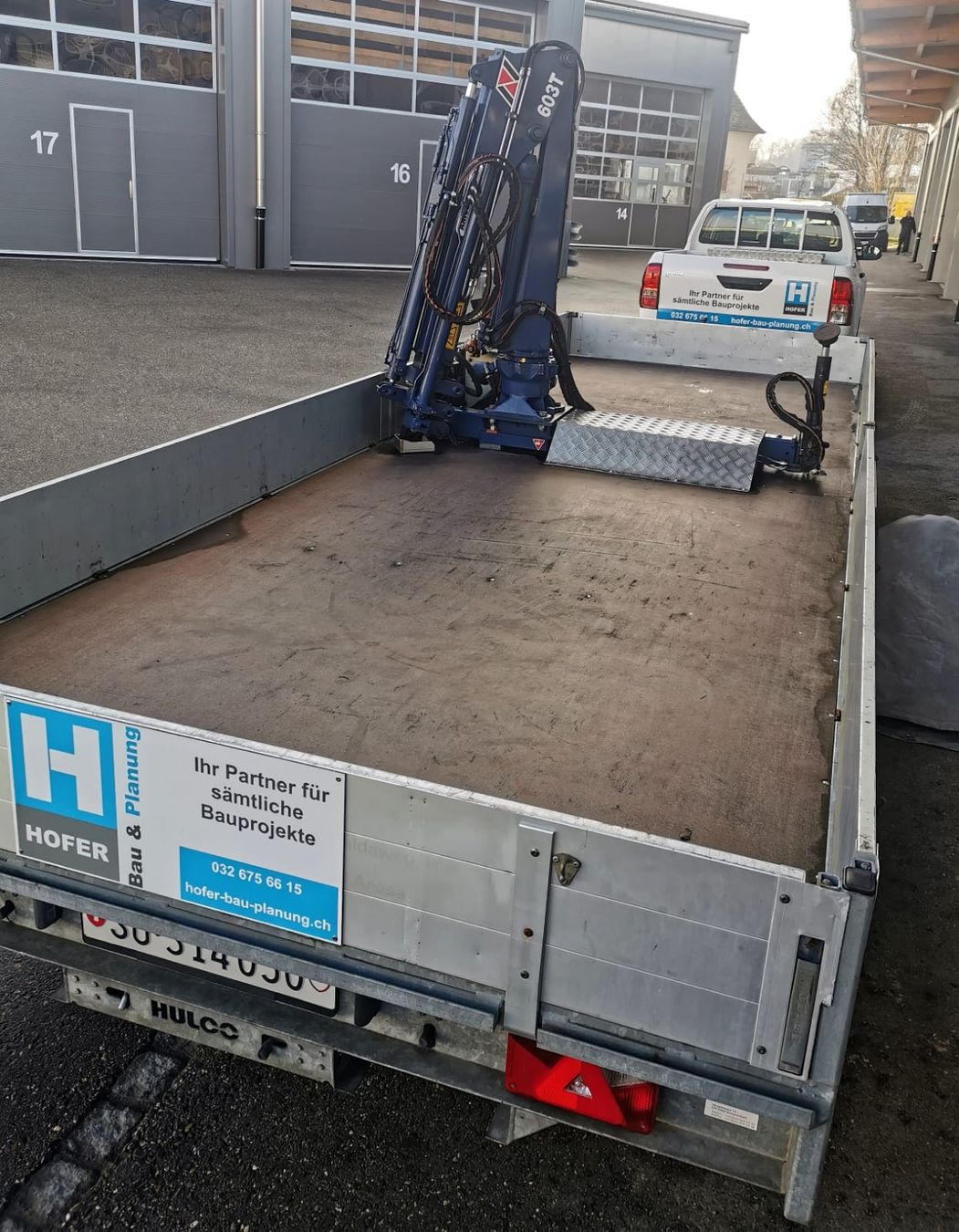 Hulco Medax-3 Anhänger mit Amco Veba Kran 603T (Gebraucht) in ...