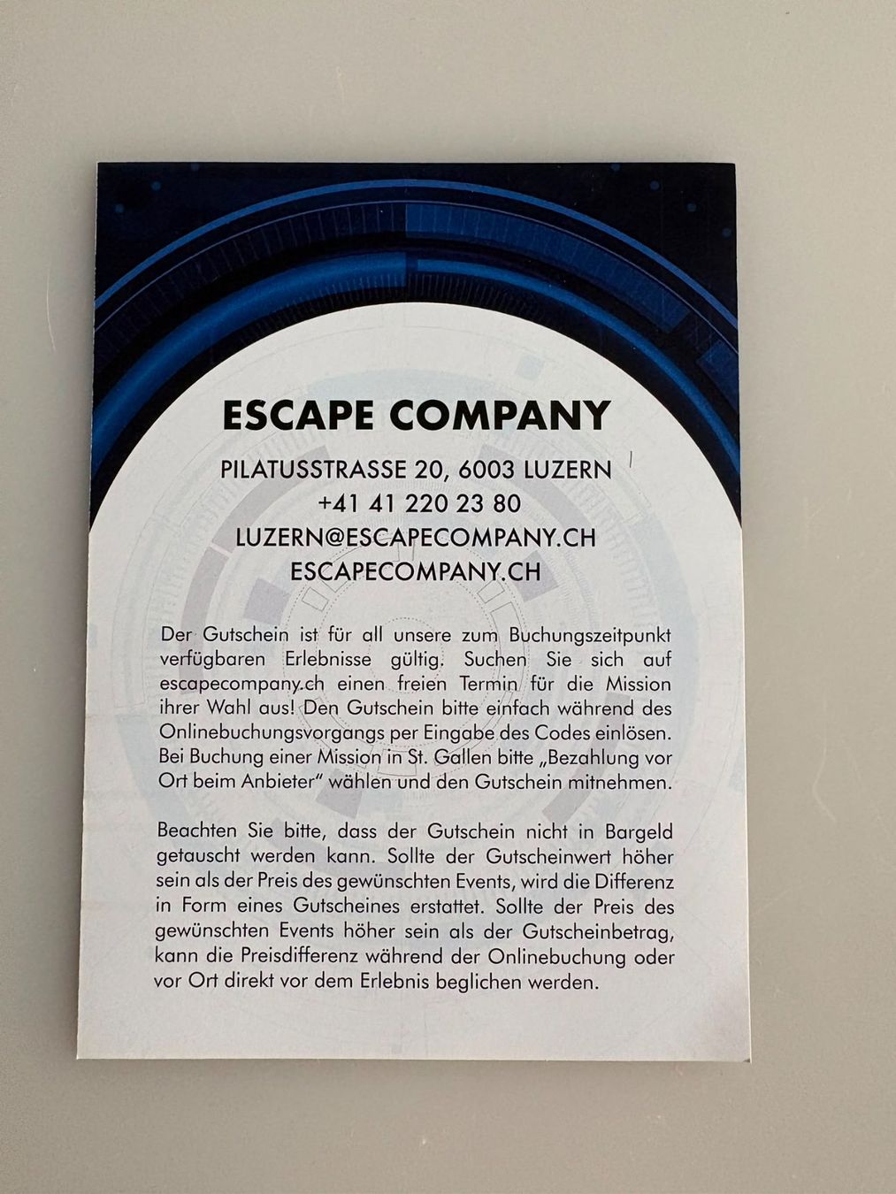 Buoni: Escape Room Gutschein 50.- – Nuovo (secondo la descrizione) da Waldkirch venduto da Chris975