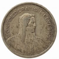 5 Franken Silber 1931 13* über Kopf
