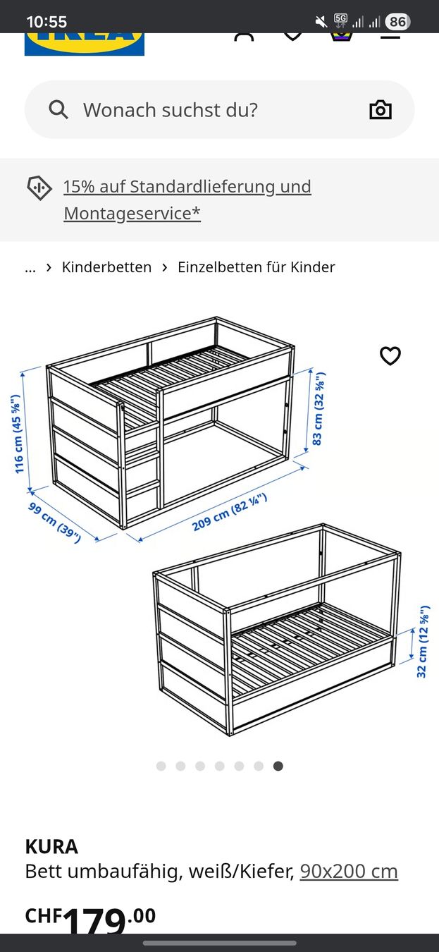 Ikea Letti: Kinderbett (Hochbett) – Usato da Gossau SG venduto da San-Galler-27 3