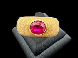 DEMUTH Burma Rubin 2.42ct Ring 18k Gr 57 Zerti *S2416