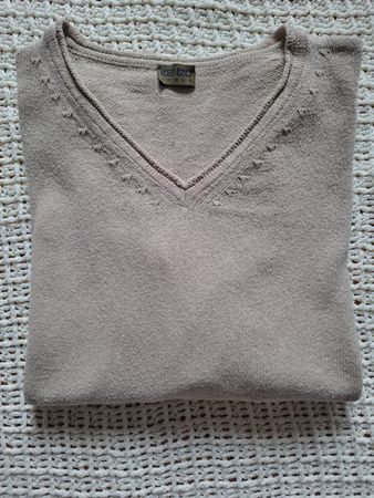 KENZO Homme Pull col V beige vintage taille S