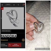 Neuer Pandora Herz silber Ring, gr. 56