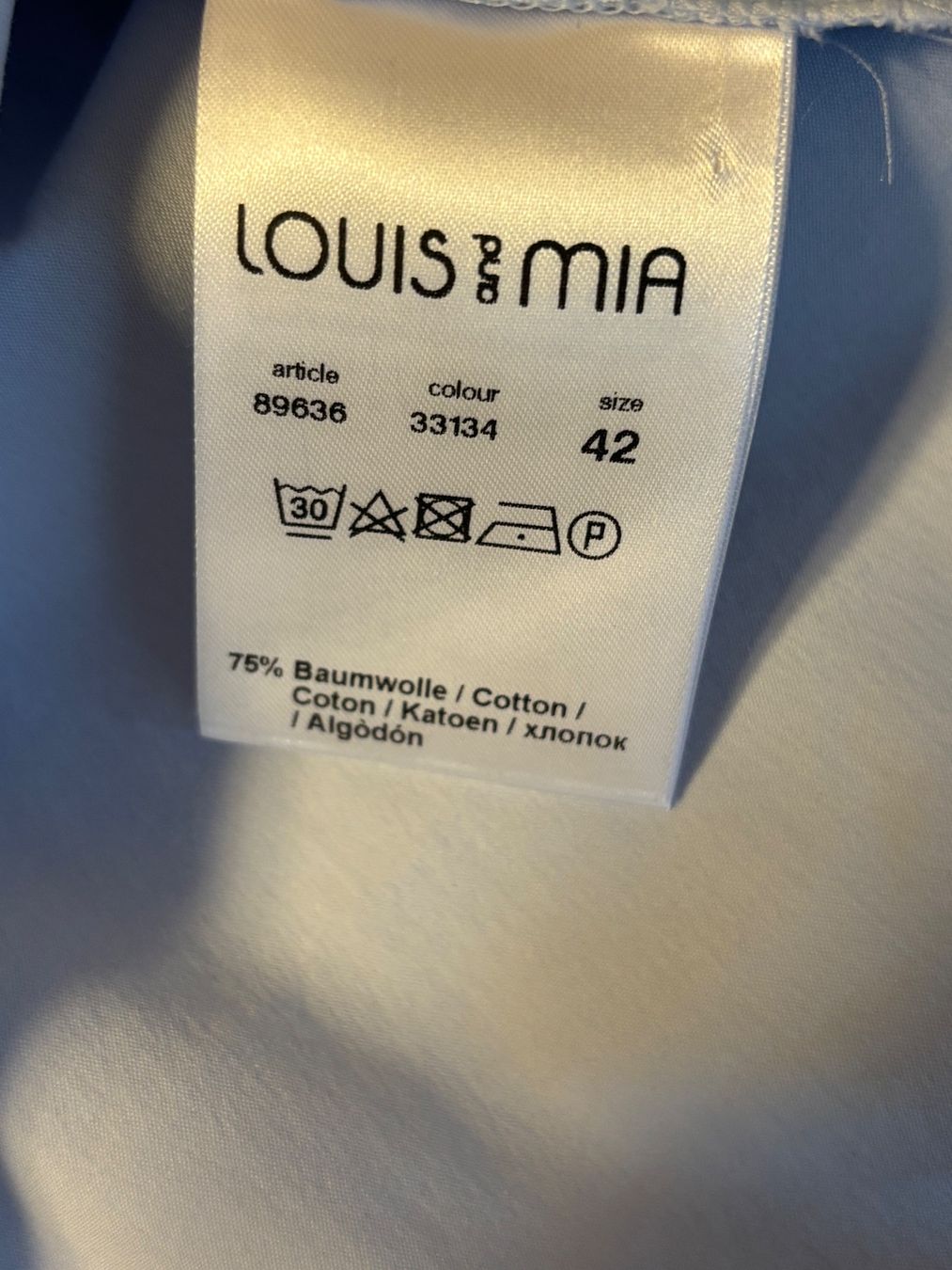 Camicette: Louis & Mia Bluse Baumwolle Himmelblau – Usato da St. Margrethen SG venduto da dijanaO 7