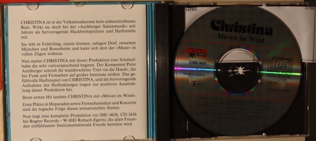 CD: Christina – Möven Im Wind – Usato da Luzern venduto da CONTENTI 2