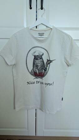 BLEND T-Shirt "Walrus Captain" | Grösse M | weiss