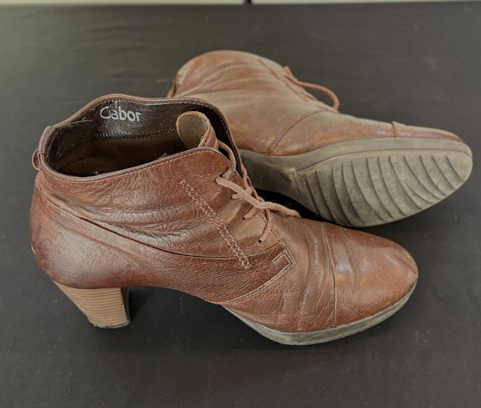 Gabor Scarpe da donna: Braune Gabor Stiefeletten, Echt Leder, Gr. 37 – Usato da Zürich venduto da Drahtzug 1