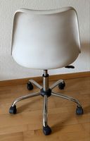 Bürostuhl weiss mit Rollen, Höhe verstellbar