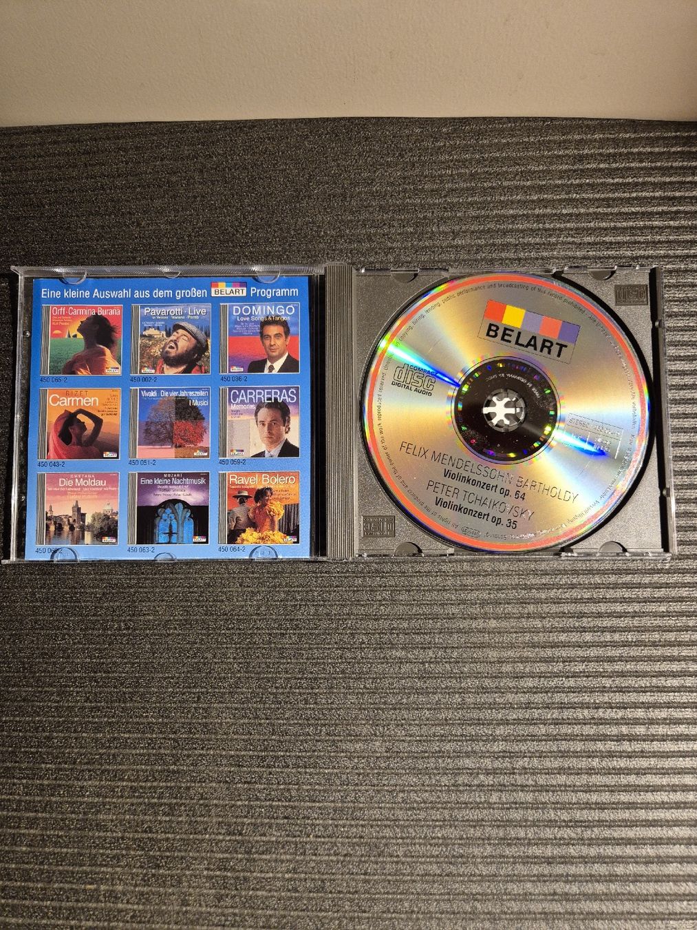 CD: CD Mendelssohn Tchaikovsky Violinkonzerte Belart  – Usato da Frenkendorf venduto da naibaf01 2