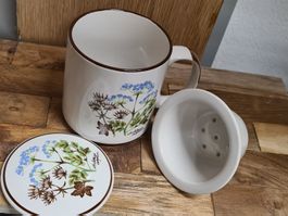 Einzelne Tee Tasse mit Teesieb & Deckel