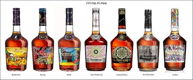 Hennessy Bevande alcoliche: Hennessy-Cognac VS JonOne ,  Lim.Num.-Art-Edition, – Nuovo e nell'imballaggio originale da Zürich venduto da go09 2