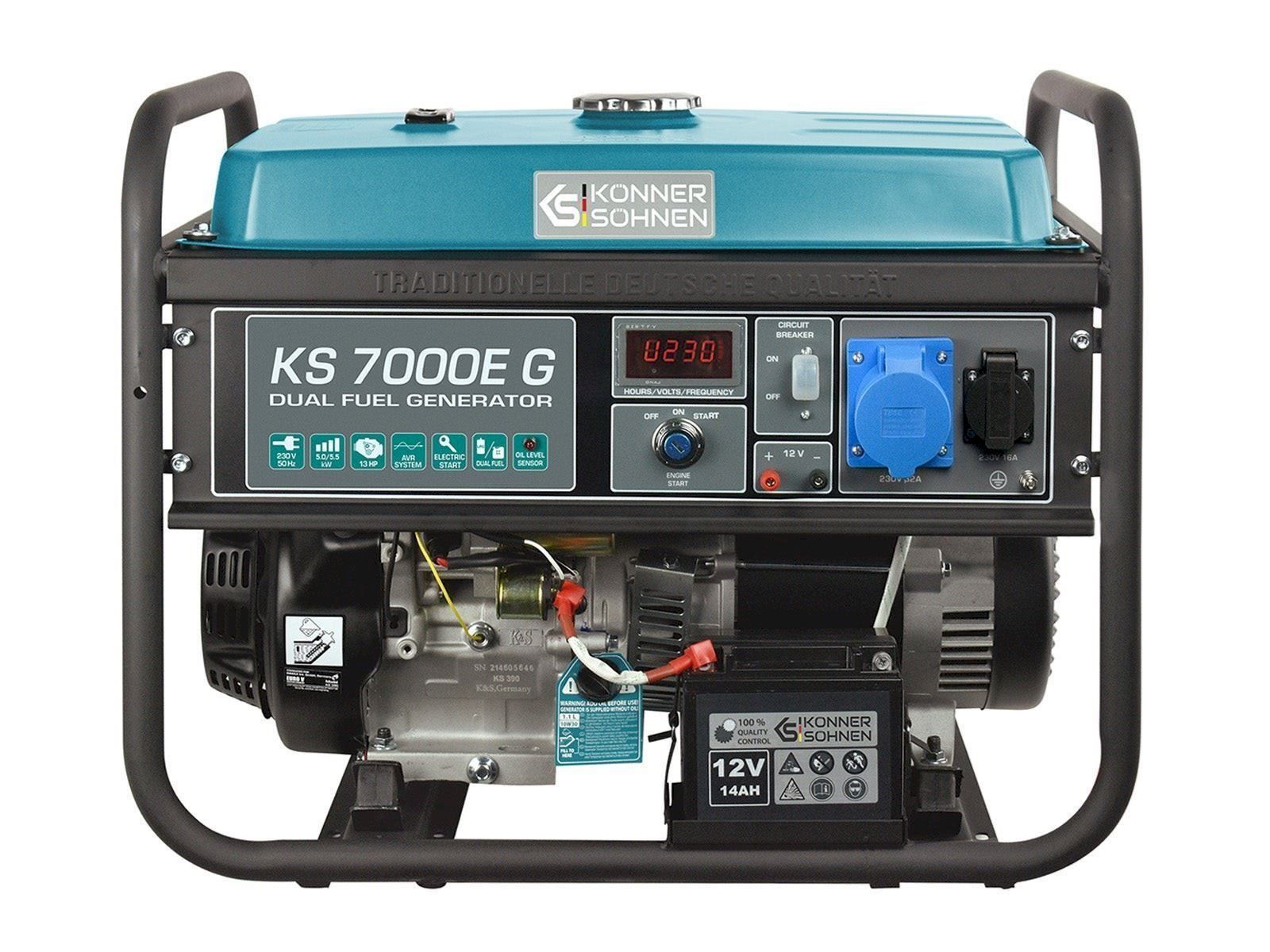 Generatori di corrente: LPG/Benzin-Generator Könner & Söhnen – Nuovo e nell'imballaggio originale da Bottighofen venduto da zaap