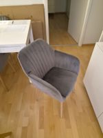 Sessel Samt grau neuwertig 6x