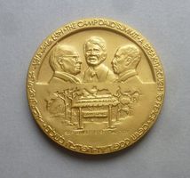 Bronze Medaille vergoldet ++ Camp David 1978