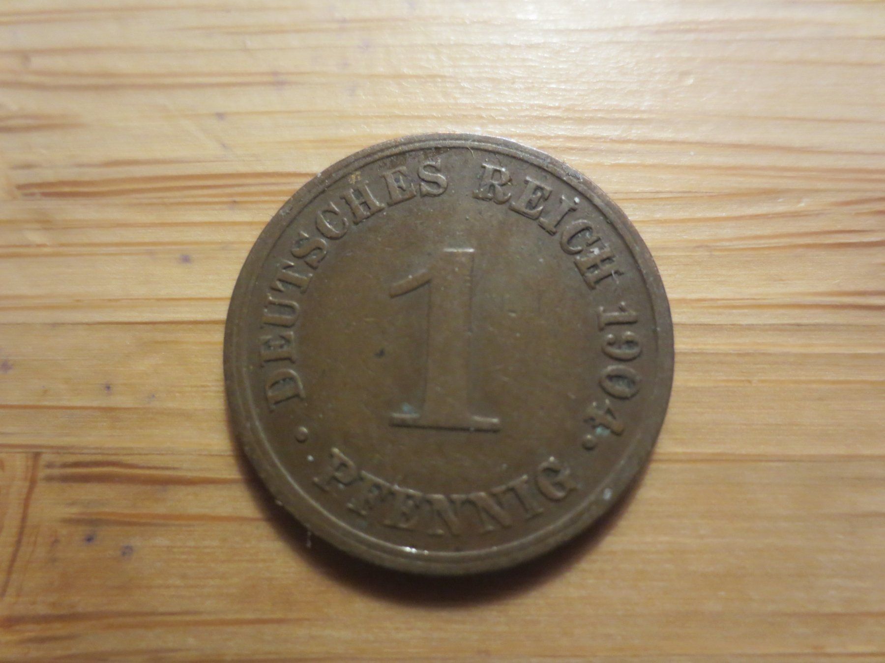 Tutti le monete: Deutsches Reich 1Pfennig 1904 – Usato da Weier im Emmental venduto da waefler03
