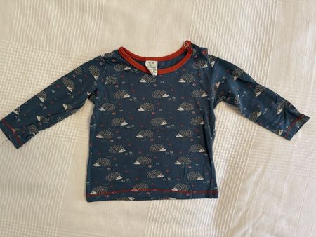 Langarmshirt Alana Igel Motiv blau Grösse 80 Baumwolle