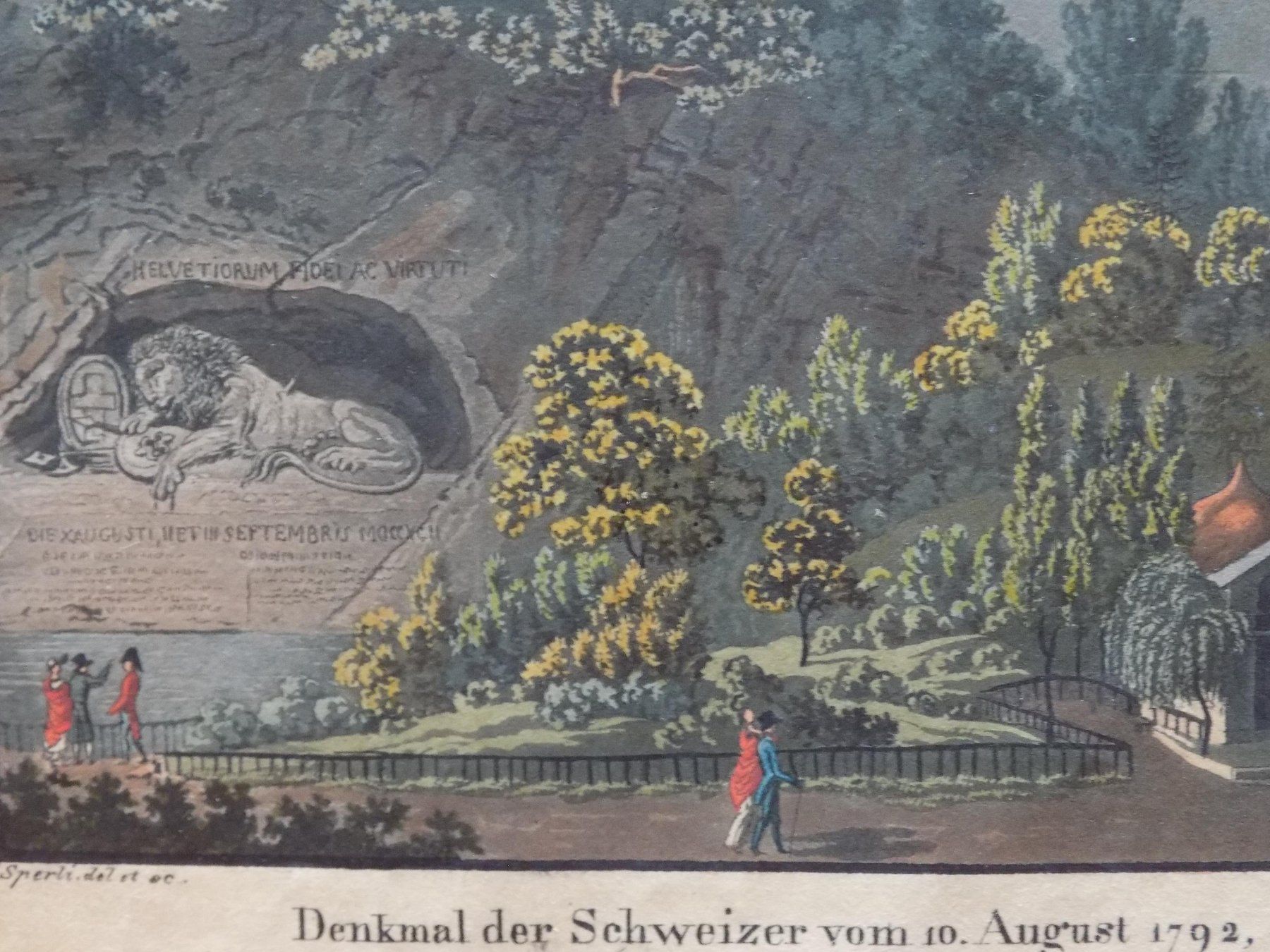 Stiche: Luzern Löwendenkmal von Sperli – Gebraucht aus Risch von Antikfee 2