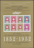 1952 Telegraphen-Block Originalerhaltung hochwertig ab 1.-