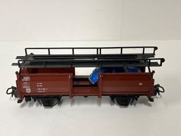 Märklin Autotransportwagen mit einem VW Chäfer   H0 AC