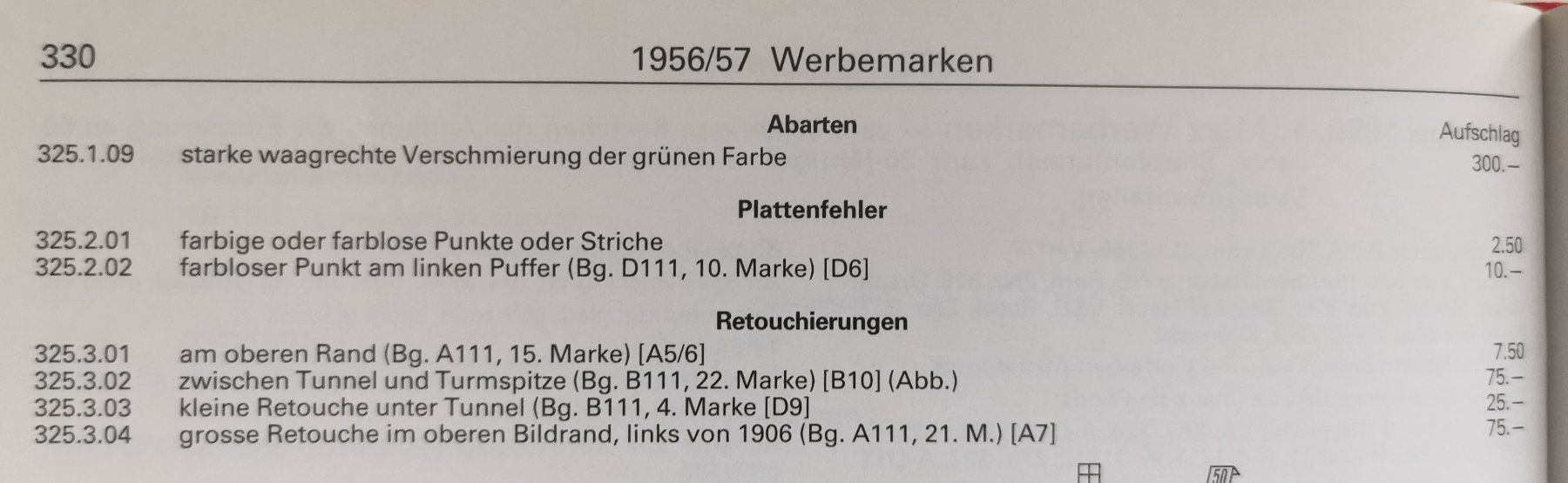 Tutti i francobolli: 1958* mit Abart – Nuovo (secondo la descrizione) da Aadorf venduto da Chnorli-Furz 4